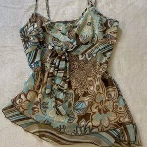 Bohomian Y2K Floral Print Tank Top